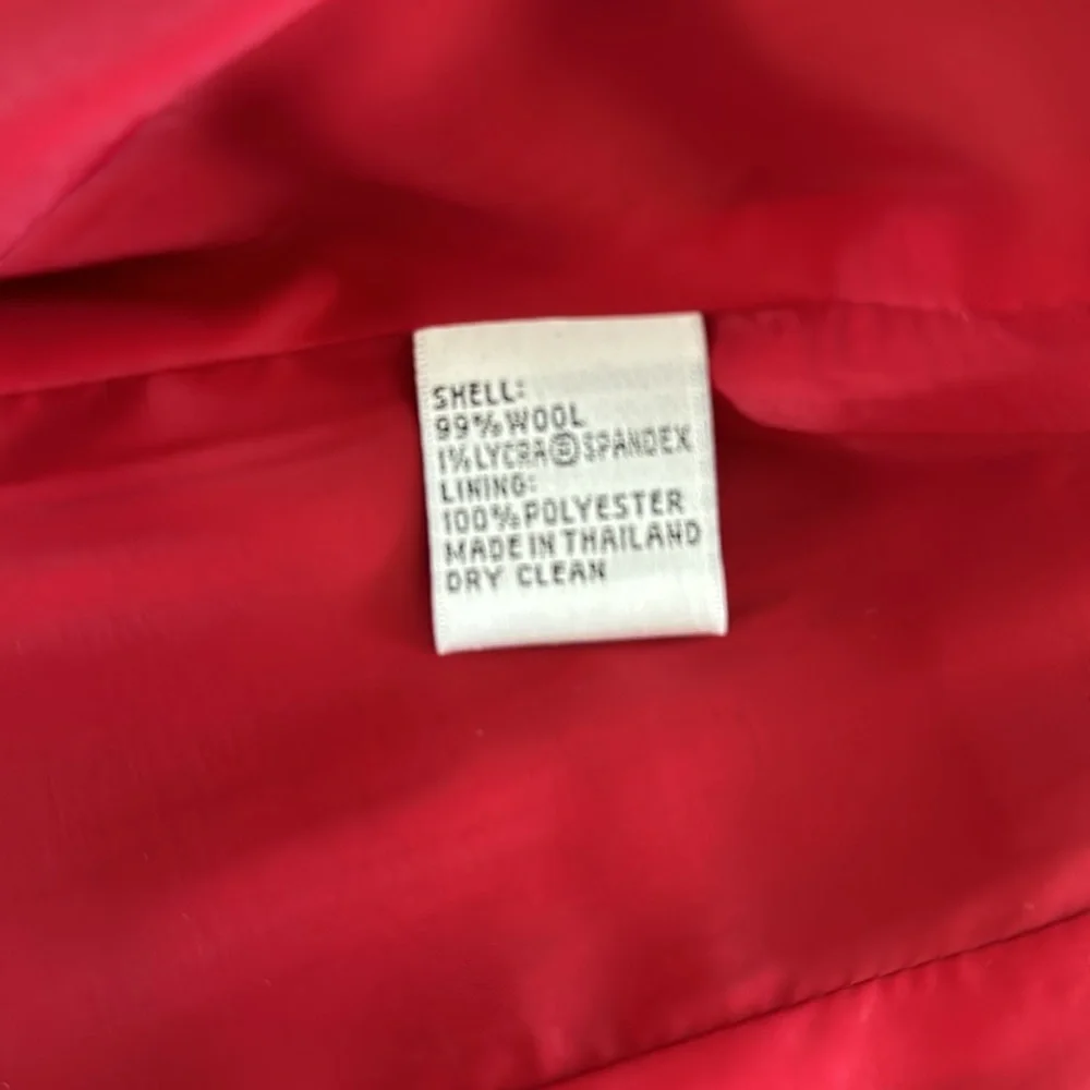 TALBOTS Red Fitted Wool Jacket - Picture 6 of 6